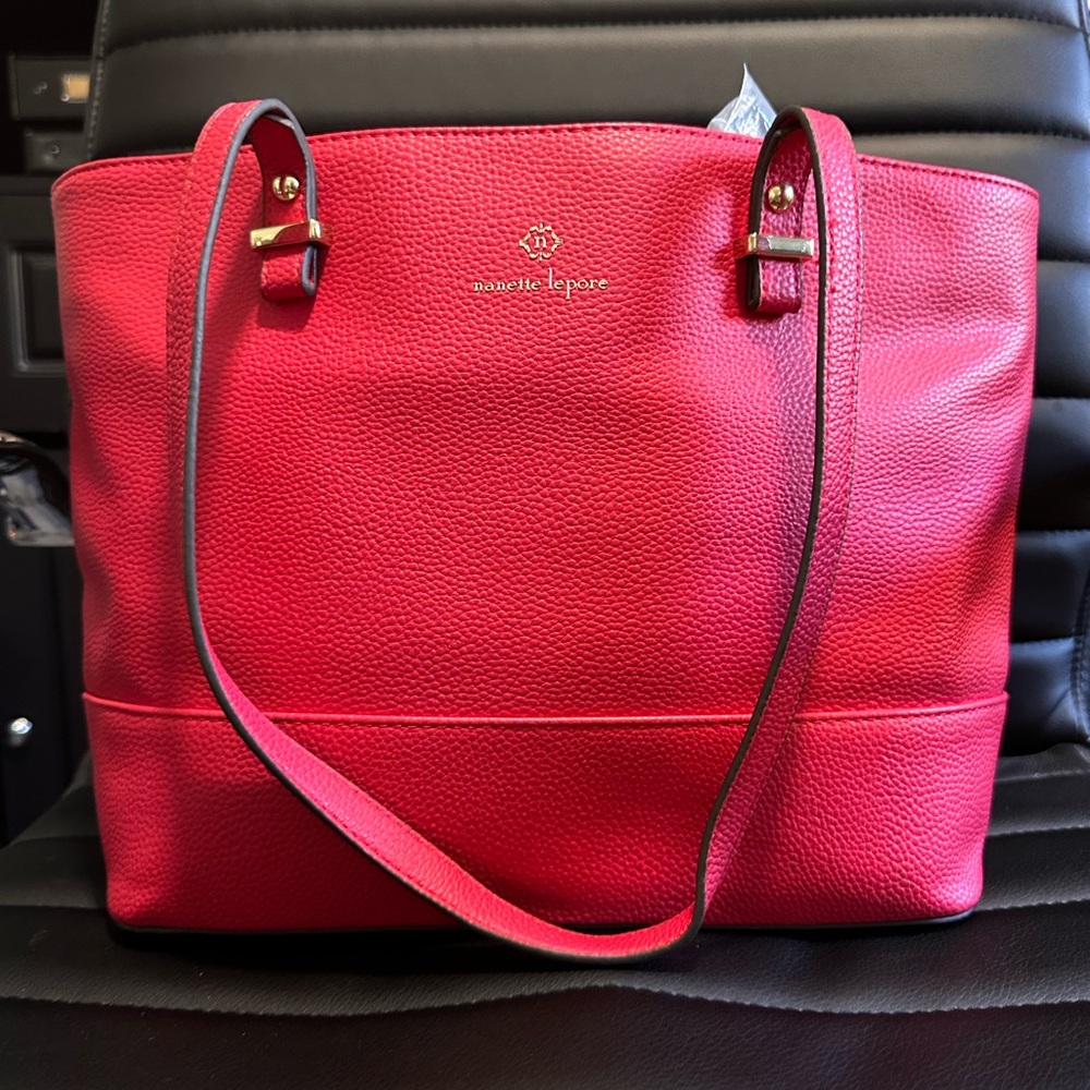 Anne Klein Vibrant Red Tote Bag